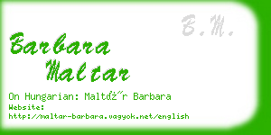 barbara maltar business card